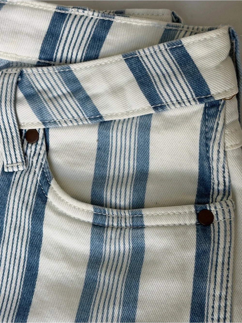 Wrangler Retro Women’s High Rise Flare Jeans Blue/White Striped 5-Pkt NWT